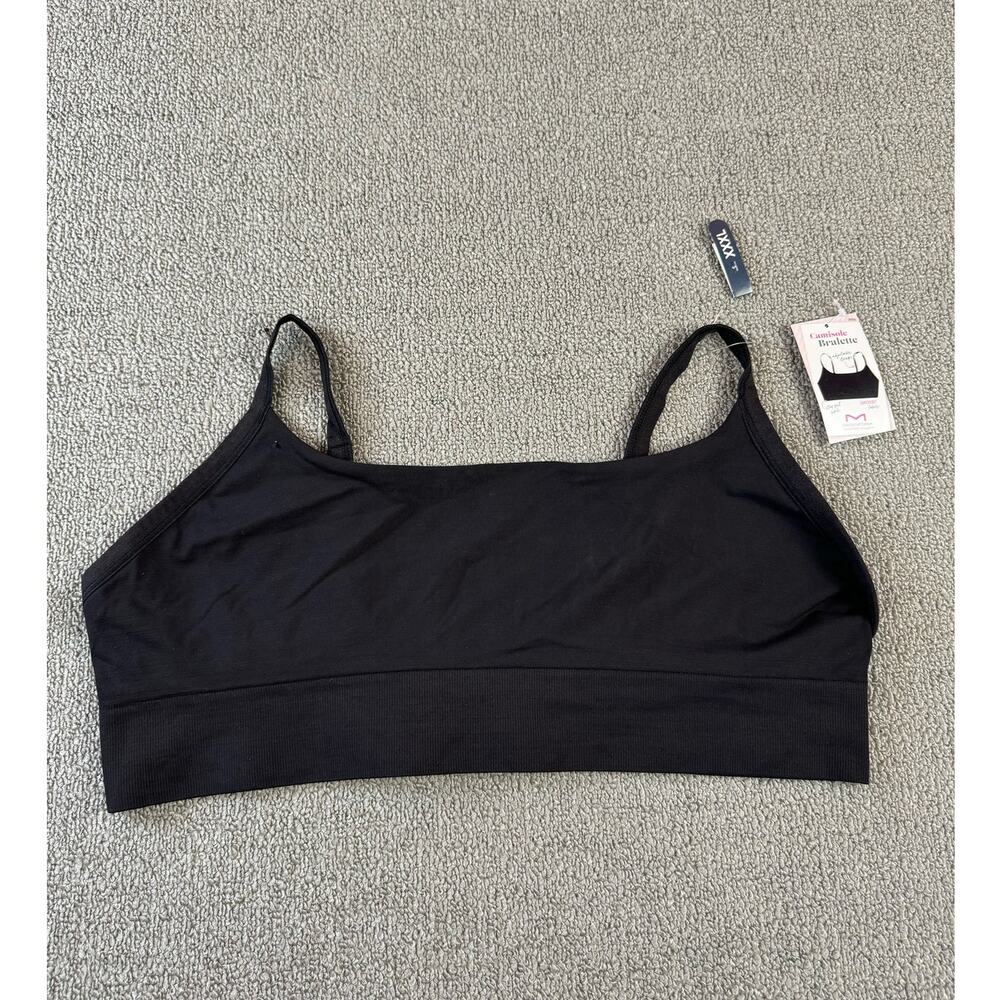 NWT Maidenform Camisole Bralette Wire free Black‎ Size XXL